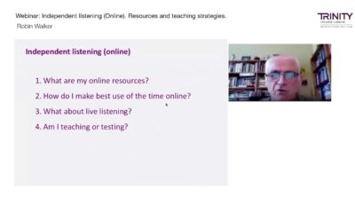 Webinar Robin (Independent listening – Online – Resources and teaching strategies)